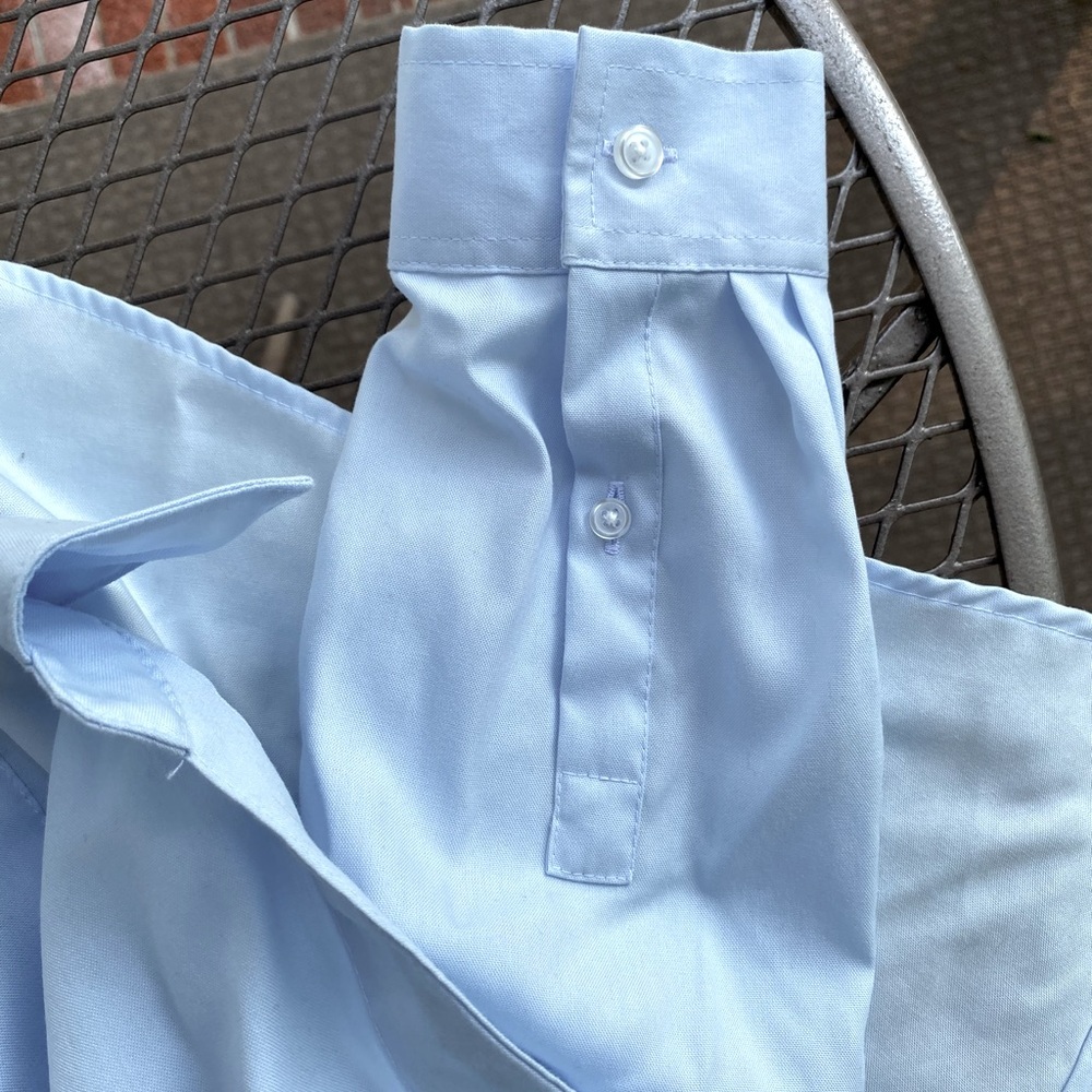 Light Blue Women's Button-Up Shirt - Classic Collared Top - Picture 9 of 12